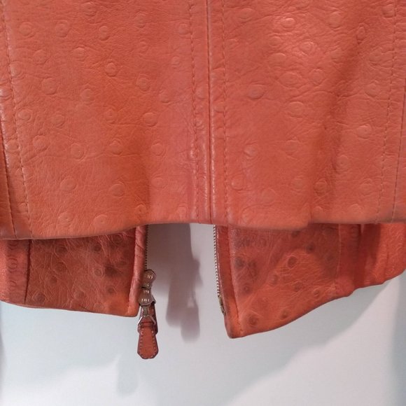 Escada - Lamb Leather Jacket, Sz M - Picture 9 of 12